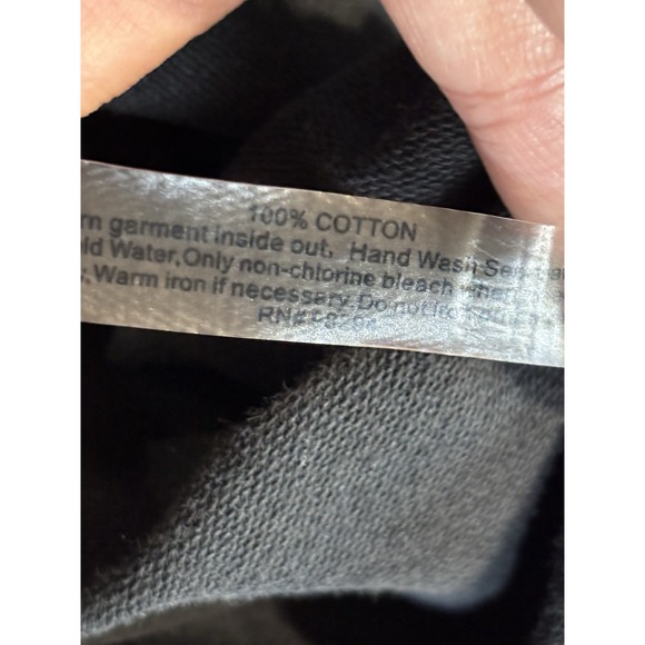 Onque Casuals Black Rhinestone Detail Zip Up Hood Jacket Pockets Size L - Picture 6 of 6